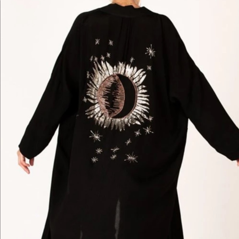 Cleobella Lacy Duster/Kimono Black Size S